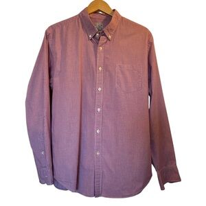 J. CREW Red/White Checkered Cotton Long Sleeve Button-Down Shirt - Size XL